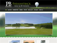 Tablet Screenshot of pheasantbackgolfclub.com